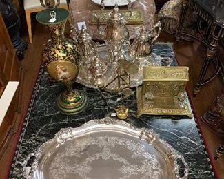 Silver Plated Trays & Teaset