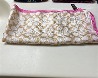 Vera Bradley cosmetic bags
Coach 100% silk scarf