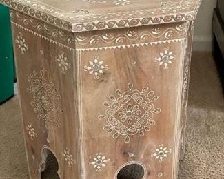 Oriental themed wooden table