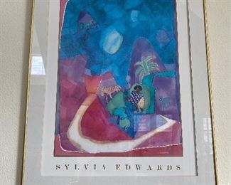 Large professionally framed Sylvia Edwards picture 32x 43
Famed African Artist