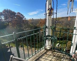 Large metal plant stand/ bird feeder hanger, shepards hooks, metal plant/flower planter basket, large wind chimes