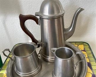 Vintage americana pewter Tea Set