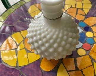 Vintage Hobnail 5” white vase. Fenton?