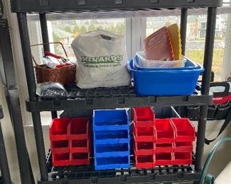 Misc tools and tool accessories
Plastic containers and bins
New Painting supplies
New Sanding sponges
2 large Plastic Husky tool caddy’s