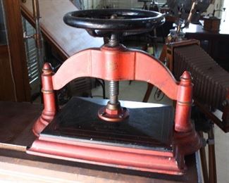 Antique book press