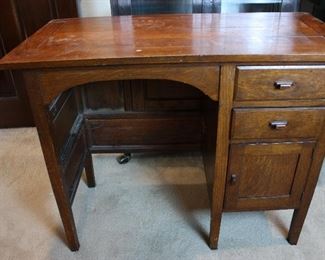 Small antique oak desk
