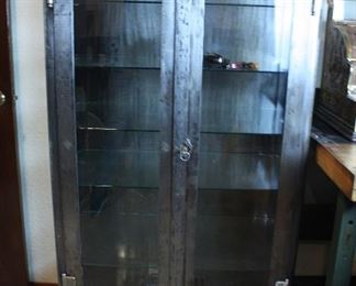 Antique steel doctor's cabinet