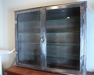 Antique steel doctor's cabinet
