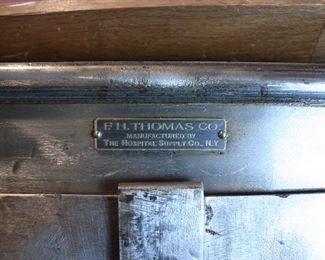 Antique steel doctor's cabinet, FH Thomas