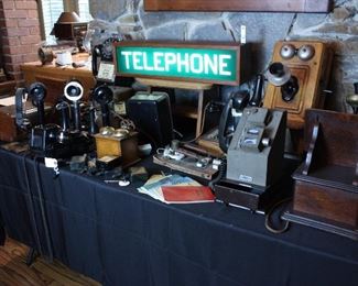 Antique telephones and phone related