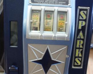 Antique trade stimulator gumball slot machine