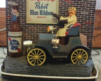 Pabst Blue Ribbon beer sign