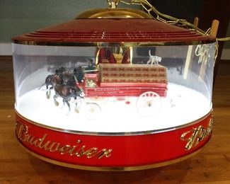 Budweiser Clydesdale beer sign