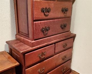 Custom rustic oak chests of drawers