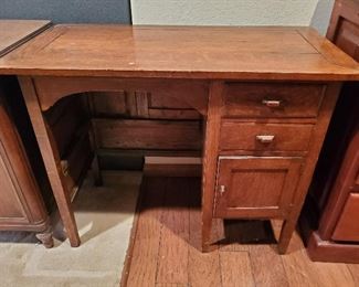 Small antique oak American desk