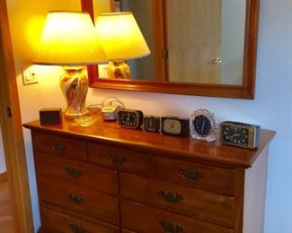 Matching Dresser to Queen Bed - Plus Clocks for you to set in lots of Time Zones!!