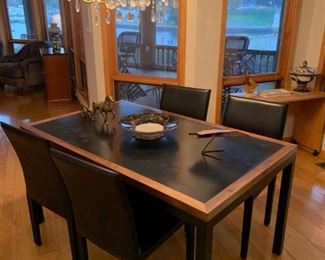 Beautiful Dining Table and 4 Chairs - with some Great Art Pieces