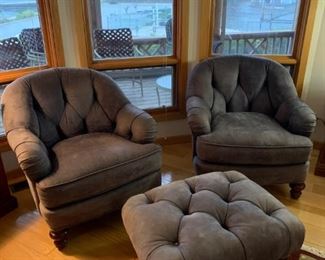 Beautiful Sofa Chairs and Ottoman