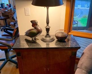 One of Two Matching Marble Top Credenzas - Very Nice Art Pieces & Another Great Lamp