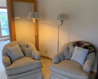 Of Course We Have This Great Pair of Sofa Chairs!!  Plus  a Couple of Matching Floor Lamps!!