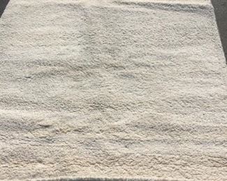 Fab Shag Area Rug - from Rivington Rugs - Ivory White 8'X10' - Made in Turkey