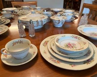 12 - 5 piece serving, early occupied Japan dishes