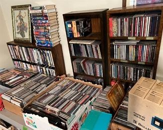 Lots of Cds and DVDs