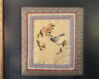Embroidered silk