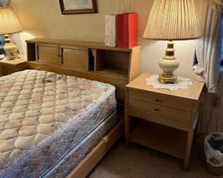 Bed and matching bedside tables