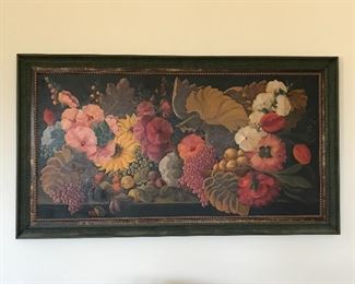 Large Floral oil on canvas by Constanza Montero