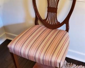 Pair of shield back chairs