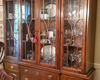 Quality breakfront china cabinet