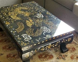 Asian style lacquered coffee table