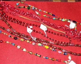 Trade beads, amber, et al