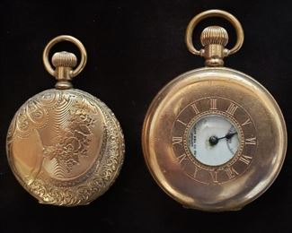 Antique Gold-Filled Pocket Watches LARGER ONE SOLD