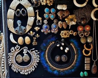 Fashion Costume Jewelry; BLUE FEATHERS SOLD!