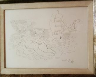 "Bathers on a Beach" Raoul Dufy Etching