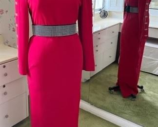 Gown by David Hayes (we added the belt and collar)
