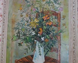 "Rush Bouquet" Large Orig. Oil by James  Gruzalski, listed