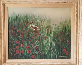 "Floral Chapeau"  Orig. Oil by Choreographer Tony Charmoli