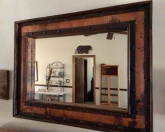 Wall Mirror with Copper 