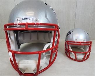 New England patriot display helmets