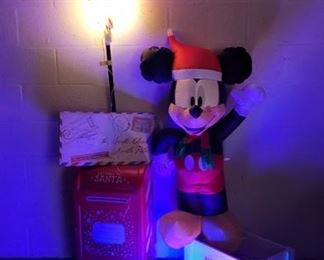 Mickey Mouse Christmas Mailbox made for Santas Letters and more.
