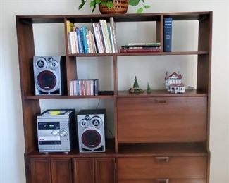 Mid-Century Modern Danish Bookcase With Secretary Desk