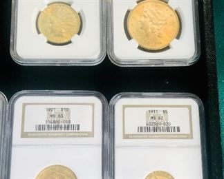 Graded Antique Gold Coins 