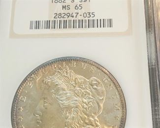 1882 S $1 Silver Dollar Morgan MS65  