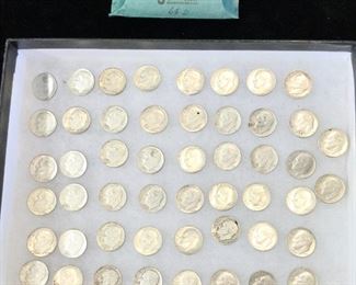 Thousands of U.S. 90% Silver Roosevelt & Mercury Dimes in  lots  