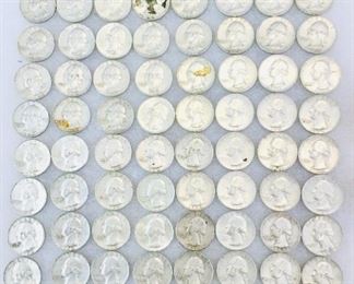  U.S. 90% Silver Washington Quarters in  lots  