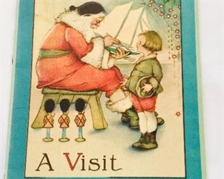  Antique 1916 Santa Claus Chrismas Book 