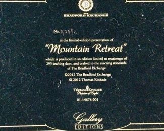 2012 Thomas Kinkade picture "Mountain Retreat" 